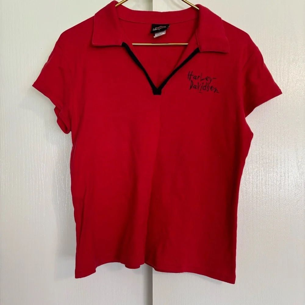 Women’s Harley Davidson Red Collared Polo — Boise, ID